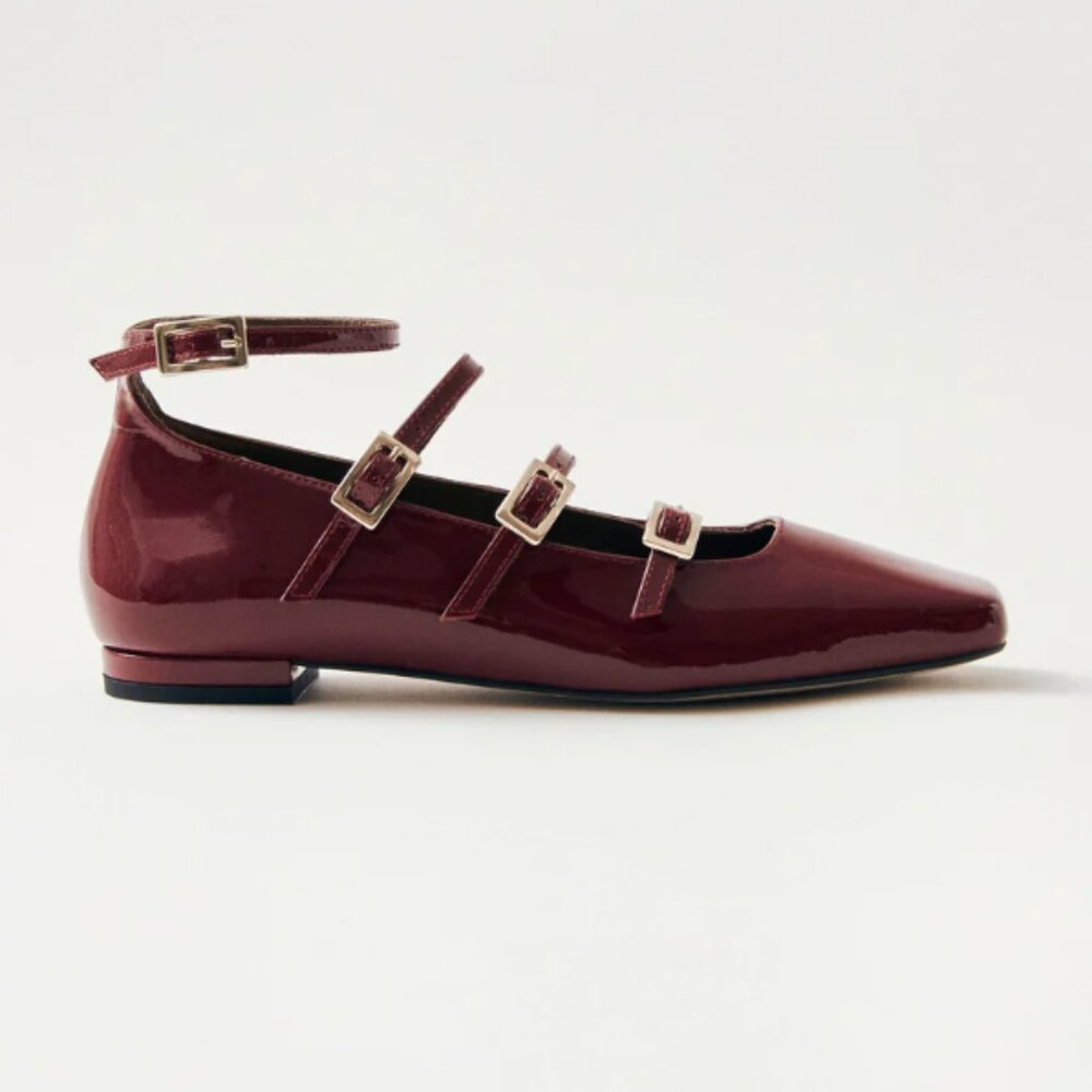 ALOHAS Luke Onix Wine Burgundy Leather Ballet Flats - Size 40